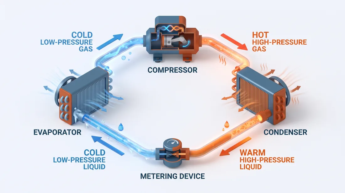 The four-part refrigeration loop